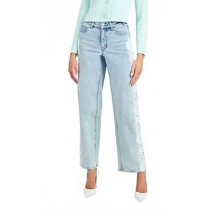 NEW GENERATION LOVE jethro lace wide-leg denim jean in blue